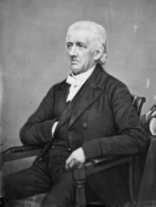 Photograph of Lyman Beecher, an American Presbyterian minister and father of Harriet Beecher Stowe.
