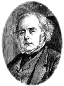 Illustration of John Bright, a British Radical and Liberal statesman, one of the greatest orators of his generation.