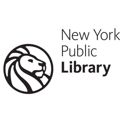 Logo of the New York Public Library (NYPL), the major public library system in New York City, shown in connection with the New England Society in the City of New York (NESNYC)